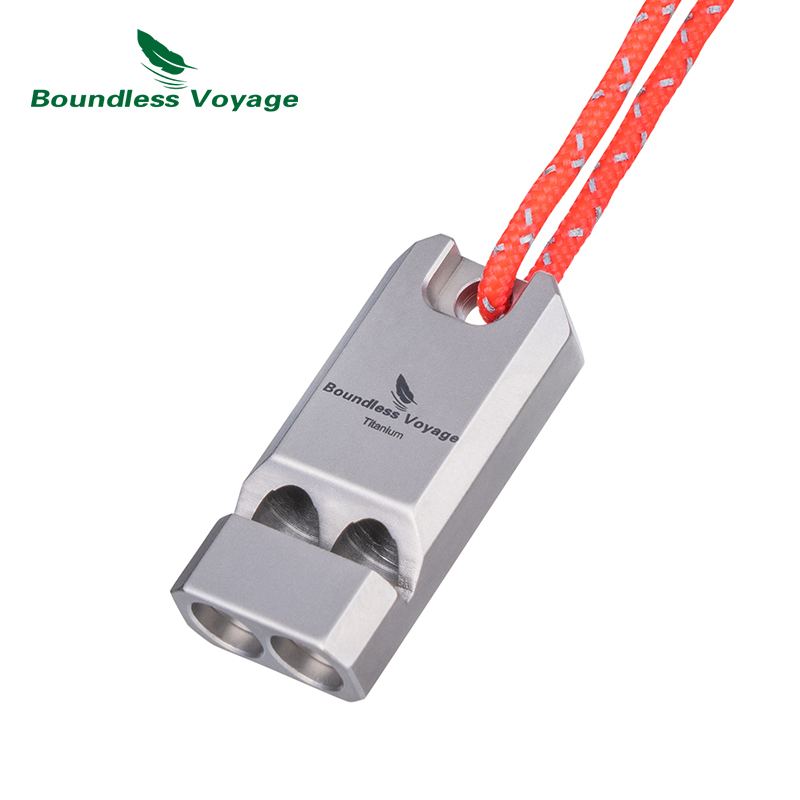 Emergency Whistle Loud - Boundless Voyage-Sifflet d'urgence en titane ultraléger,